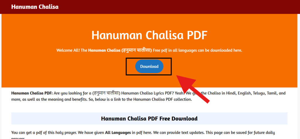 hanuman chalisa pdf